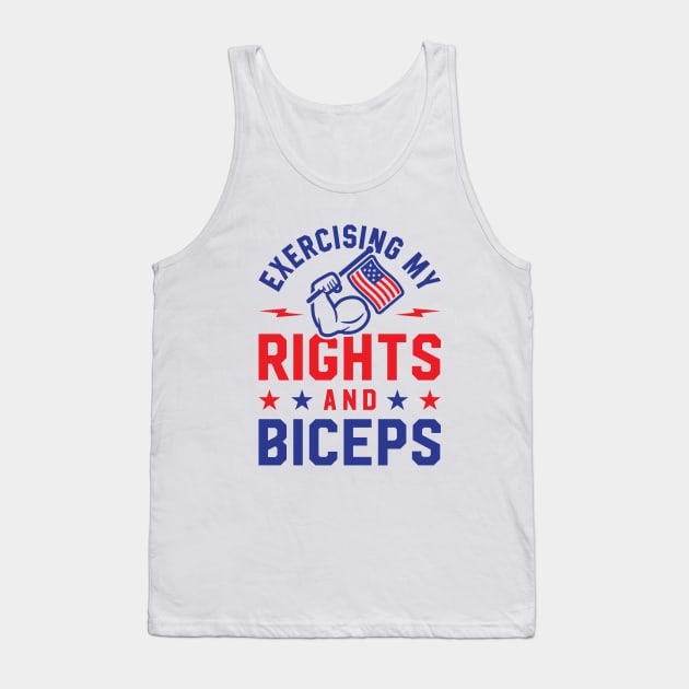 Exercising My Rights And Biceps Tank Top by brogressproject